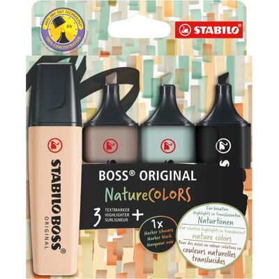 Σετ με κιτρινωρά τονιστικά Stabilo Boss Original NatureColors - 4 τεμάχια Σετ με κιτρινωρά τονιστικά Stabilo Boss Original NatureColors - 4 τεμάχια