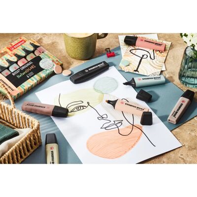 Stabilo Boss NatureColors Markør - 6 Flerfarvede Highlighters Stabilo Boss NatureColors Markør - 6 Flerfarvede Highlighters