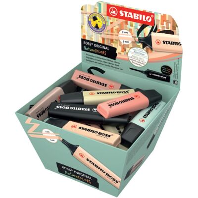 STABILO BOSS ORIGINAL NatureCOLORS Marker - 30 Stück, Keilspitze, Mehrfarbig STABILO BOSS ORIGINAL NatureCOLORS Marker - 30 Stück, Keilspitze, Mehrfarbig