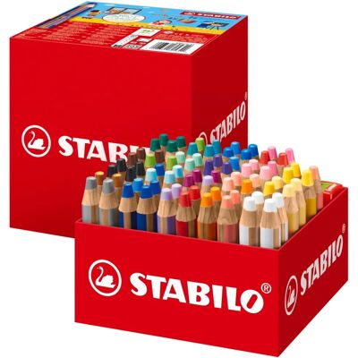 STABILO Maxicr Crayons - Color, Watercolor, Wax - 76 pcs STABILO Maxicr Crayons - Color, Watercolor, Wax - 76 pcs