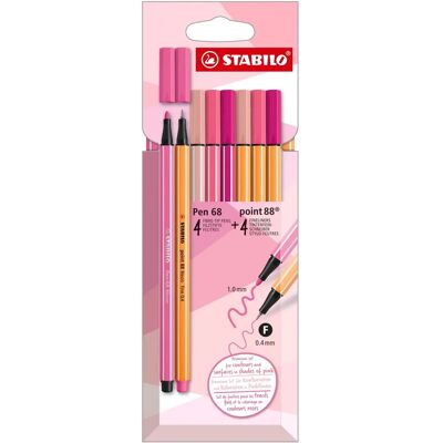 Stabilo Filzstifte & Fineliner - Pen 68 & Point 88 - Pinke Shades 8er Set Stabilo Filzstifte & Fineliner - Pen 68 & Point 88 - Pinke Shades 8er Set
