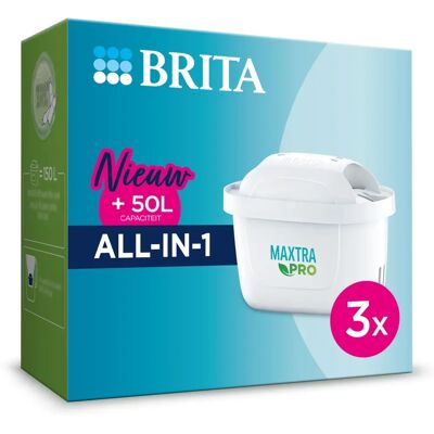 Brita Maxtra Pro All-in-One Waterfilter - 3 Stuks Brita Maxtra Pro All-in-One Waterfilter - 3 Stuks