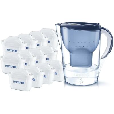 Brita Blaue Marella Wasserfilterkanne - 12 Filter Brita Blaue Marella Wasserfilterkanne - 12 Filter