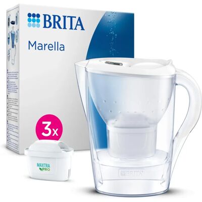 Brita Marella +3 Maxtra Pro Pp Jarra filtrante Blanca Brita Marella +3 Maxtra Pro Pp Jarra filtrante Blanca