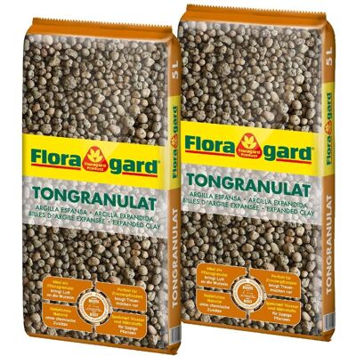 Floragard Tongranulat - 2 x 5L - Brauner Pflanzsubstrat Floragard Tongranulat - 2 x 5L - Brauner Pflanzsubstrat