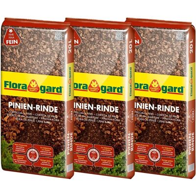 Floragard Pinien-Rinde - 3x20L Mulch Floragard Pinien-Rinde - 3x20L Mulch