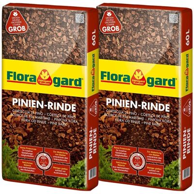 Floragard Pinienrinde - Mulch - 2x60L - Braun Floragard Pinienrinde - Mulch - 2x60L - Braun