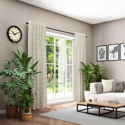 Neutex Como Beiget Leinen Vorhang - 245cm x 146cm Neutex Como Beiget Leinen Vorhang - 245cm x 146cm