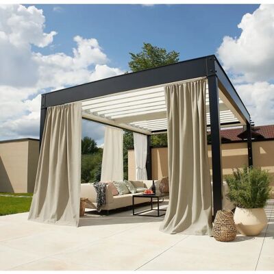 Neutex For You! Solero Outdoorvorhang - Wasserfest, Beige, 152x235cm Neutex For You! Solero Outdoorvorhang - Wasserfest, Beige, 152x235cm