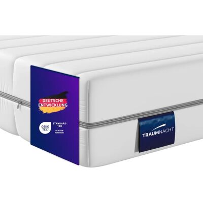 Traumnacht Weiß Ergonomische Kalt-Schaummatratze - Bett Traumnacht Weiß Ergonomische Kalt-Schaummatratze - Bett