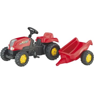 Czerwony Traktor na pedały Rolly Toys z Przyczepą - Zabawka na Podwórko Czerwony Traktor na pedały Rolly Toys z Przyczepą - Zabawka na Podwórko