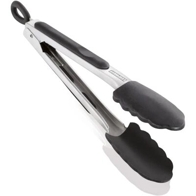 Leifheit 3041 kitchen tongs - stainless steel, 23 cm, heat-resistant nylon, ergonomic lock Leifheit 3041 kitchen tongs - stainless steel, 23 cm, heat-resistant nylon, ergonomic lock