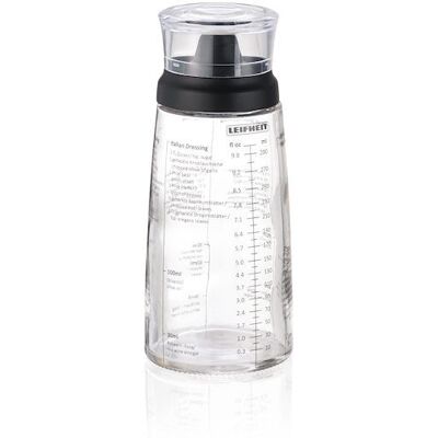 Leifheit 03195 Salatdressing-Shaker - Glasflasche, 300ml, mit Rezepten Leifheit 03195 Salatdressing-Shaker - Glasflasche, 300ml, mit Rezepten