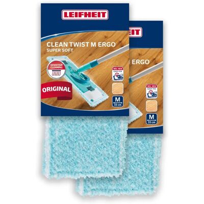 LEIFHEIT LEIFHEIT 2er Set Wischbezug Clean Twist M Ergo - Bodenwischbezug LEIFHEIT LEIFHEIT 2er Set Wischbezug Clean Twist M Ergo - Bodenwischbezug