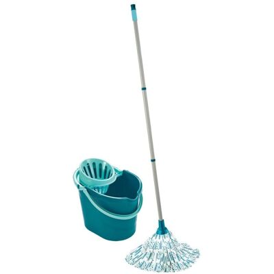 Leifheit Turkoosi Classic Mop Setti - Moppi, Ämpäri & Vääntämishan Leifheit Turkoosi Classic Mop Setti - Moppi, Ämpäri & Vääntämishan