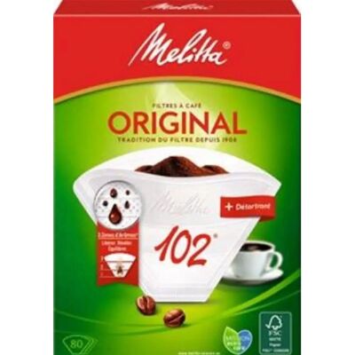 Melitta - 80 kappaletta koko 102 Kahvinsuodattimet Melitta - 80 kappaletta koko 102 Kahvinsuodattimet