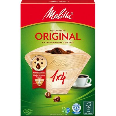 Melitta Original 1x4 Kahvinsuodattimet, 80 kpl Melitta Original 1x4 Kahvinsuodattimet, 80 kpl