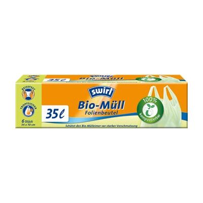 Swirl 35L Green Trash Bags - Biodegradable & Durable Swirl 35L Green Trash Bags - Biodegradable & Durable