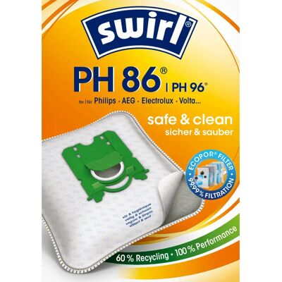 Worki do odkurzacza Swirl PH 86 dla Philips - MicroPor Plus - 10 sztuk Worki do odkurzacza Swirl PH 86 dla Philips - MicroPor Plus - 10 sztuk
