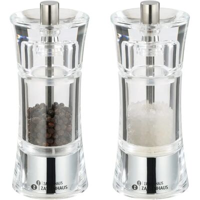 Set de molinillos de sal y pimienta en acrílico Zassenhaus - Para cocina Set de molinillos de sal y pimienta en acrílico Zassenhaus - Para cocina
