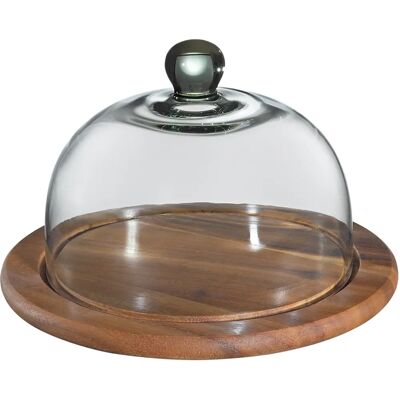 Zassenhaus Acacia Cheese Board with Glass Cover - Cheese Board Zassenhaus Acacia Cheese Board with Glass Cover - Cheese Board