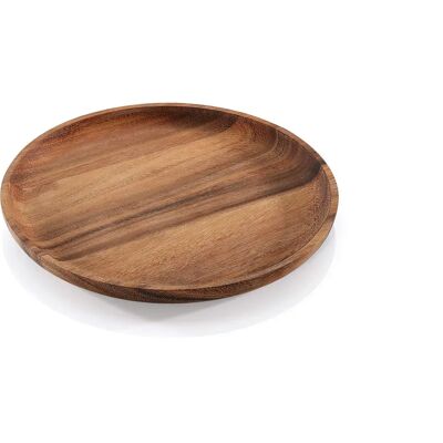 Zassenhaus Assiette à Snack en Acacia - 25cm - Publicité Zassenhaus Assiette à Snack en Acacia - 25cm - Publicité