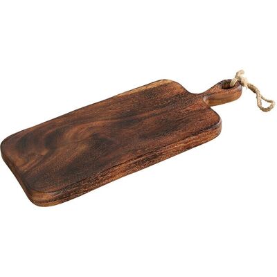 Prancheta de serviço em acácia Zassenhaus - Retangular, 46x18 cm, Marrom Prancheta de serviço em acácia Zassenhaus - Retangular, 46x18 cm, Marrom