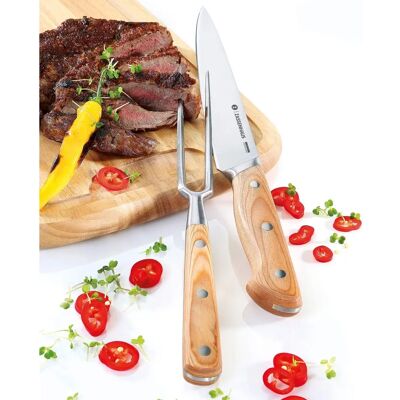 Set de Cuchillos para Carne Zassenhaus - Acero inoxidable, mango pakkaholz Set de Cuchillos para Carne Zassenhaus - Acero inoxidable, mango pakkaholz