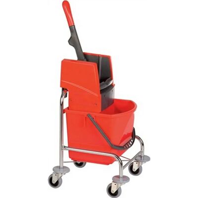 Chariot de nettoyage Vermop 17L seau et presse en acier - Outil de nettoyage - Publicité Chariot de nettoyage Vermop 17L seau et presse en acier - Outil de nettoyage - Publicité