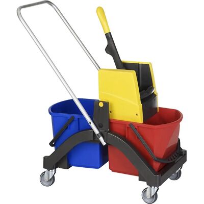 Vermop AQUVA Nassreinigungswagen - 2 Eimer, Teleskopgriff Vermop AQUVA Nassreinigungswagen - 2 Eimer, Teleskopgriff