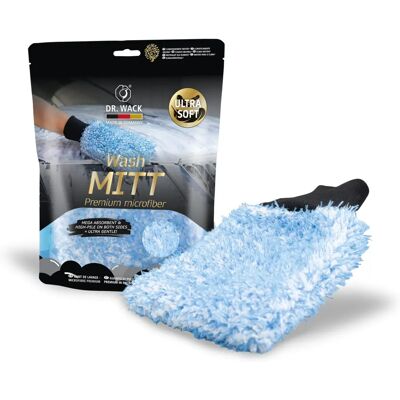 Dr. Wack Microfiber Washand - Blauw - Schoonmaak Handschoenen Dr. Wack Microfiber Washand - Blauw - Schoonmaak Handschoenen
