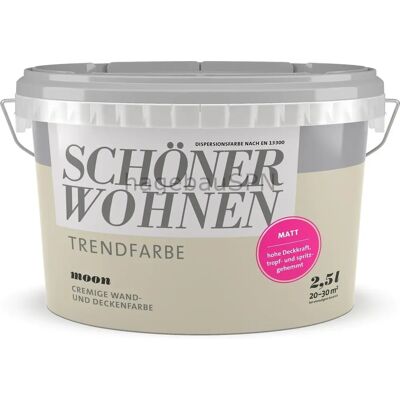 SCHÖNER WOHNEN Moon Matt Wandfarbe - Deckenfarbe SCHÖNER WOHNEN Moon Matt Wandfarbe - Deckenfarbe