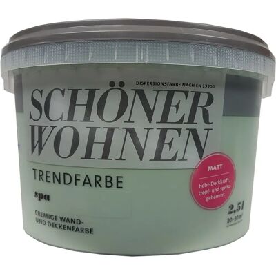 SCHÖNER WOHNEN - Spa Grün Matt Wandfarbe - Farbe SCHÖNER WOHNEN - Spa Grün Matt Wandfarbe - Farbe