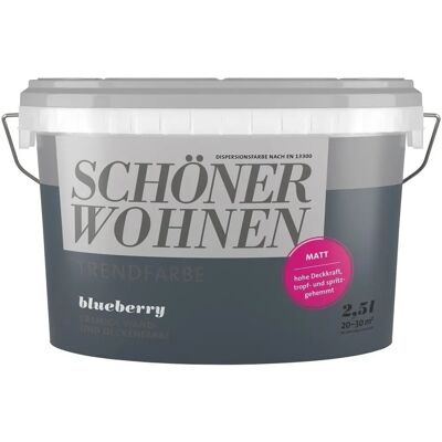 SCHÖNER WOHNEN Blueberry Wand- und Deckenfarbe - Matt - 2,5L SCHÖNER WOHNEN Blueberry Wand- und Deckenfarbe - Matt - 2,5L