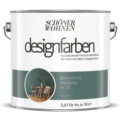 SCHÖNER WOHNEN Designfarben Grün - Innenwandfarbe 2,5L SCHÖNER WOHNEN Designfarben Grün - Innenwandfarbe 2,5L