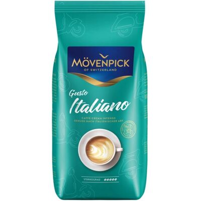 Grains de café Mövenpick Gusto Italiano - Arabica & Robusta - 1kg - Publicité Grains de café Mövenpick Gusto Italiano - Arabica & Robusta - 1kg - Publicité