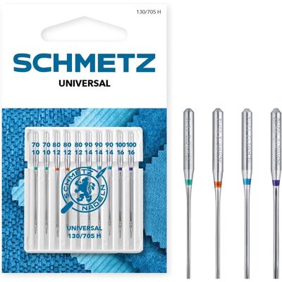 Aiguilles Universelles Schmetz - 130/705 H - Tailles 70 à 100 Aiguilles Universelles Schmetz - 130/705 H - Tailles 70 à 100