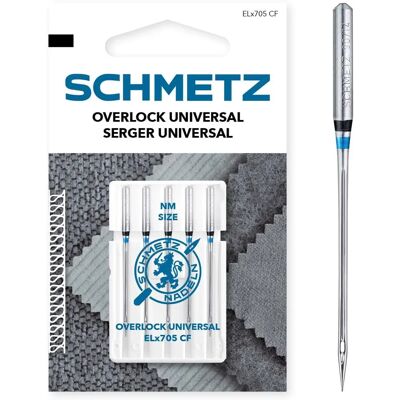 Aiguilles Chrome Schmetz pour Overlock - Taille 80 - Pack de 5 Aiguilles Chrome Schmetz pour Overlock - Taille 80 - Pack de 5
