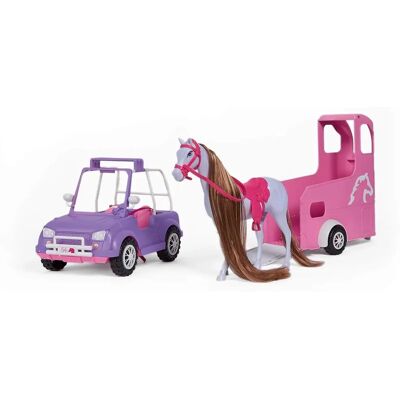 Simba 104663354 Remorque Cheval Steffi Love - Remorque de cheval, Rose et Violet, Pour enfants de plus de 3 ans Simba 104663354 Remorque Cheval Steffi Love - Remorque de cheval, Rose et Violet, Pour enfants de plus de 3 ans
