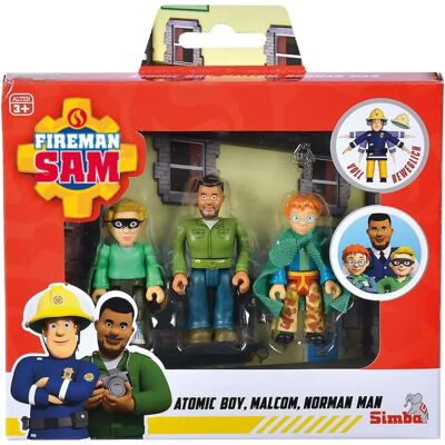 Simba Fireman Sam - Set di 3 Figurine - Giocattoli Vigili del Fuoco Simba Fireman Sam - Set di 3 Figurine - Giocattoli Vigili del Fuoco