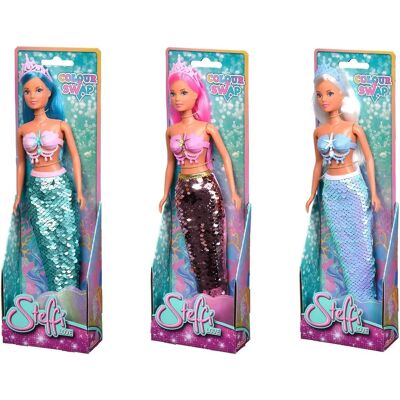 SILVERTORN Simba Steffi Love Mermaid Doll - Reversible Sequins - 29cm SILVERTORN Simba Steffi Love Mermaid Doll - Reversible Sequins - 29cm