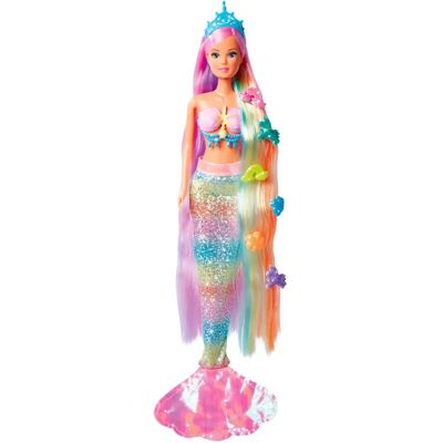 Simba Toys Steffi LOVE Sirène - Cheveux colorés, Queue amovible Simba Toys Steffi LOVE Sirène - Cheveux colorés, Queue amovible