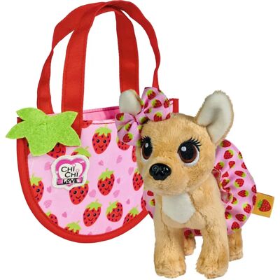 Simba Little Berry Chihuahua Plüschtier - Spielzeug mit Erdbeer-Tasche Simba Little Berry Chihuahua Plüschtier - Spielzeug mit Erdbeer-Tasche