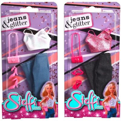 Simba Modello 105723669 - Vestito in jeans e glitter Simba Modello 105723669 - Vestito in jeans e glitter