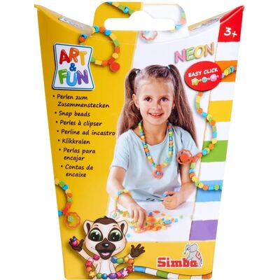 Simba Art&Fun Perles néon à clipser - Kit créatif - Publicité Simba Art&Fun Perles néon à clipser - Kit créatif - Publicité
