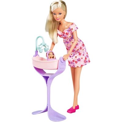 Simba Baby Doll mit Zubehör - Wachsende Bauch - Ab 3 Jahre Simba Baby Doll mit Zubehör - Wachsende Bauch - Ab 3 Jahre