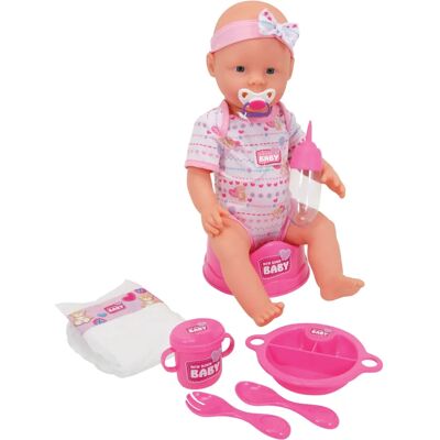 Bambola bebé Simba - 43cm, Multicolore, Cura e Alimentazione Bambola bebé Simba - 43cm, Multicolore, Cura e Alimentazione