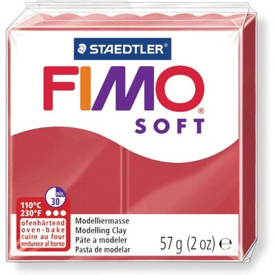 Fimo Soft 57g Rosso Ciliegia - Giocattolo d'arte e fai da te Fimo Soft 57g Rosso Ciliegia - Giocattolo d'arte e fai da te