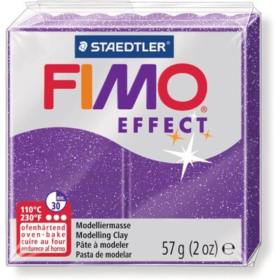 Fimo Soft & Effect Argile polymère Glitter Lilas - Argile Fimo Soft & Effect Argile polymère Glitter Lilas - Argile
