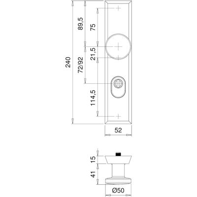 Edi Alpha Türgriff-Set - 72mm, Aluminium, Links-Rechts, Modell 8650 - Türklinken Edi Alpha Türgriff-Set - 72mm, Aluminium, Links-Rechts, Modell 8650 - Türklinken